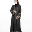 Floral Lace Abaya - Kohl