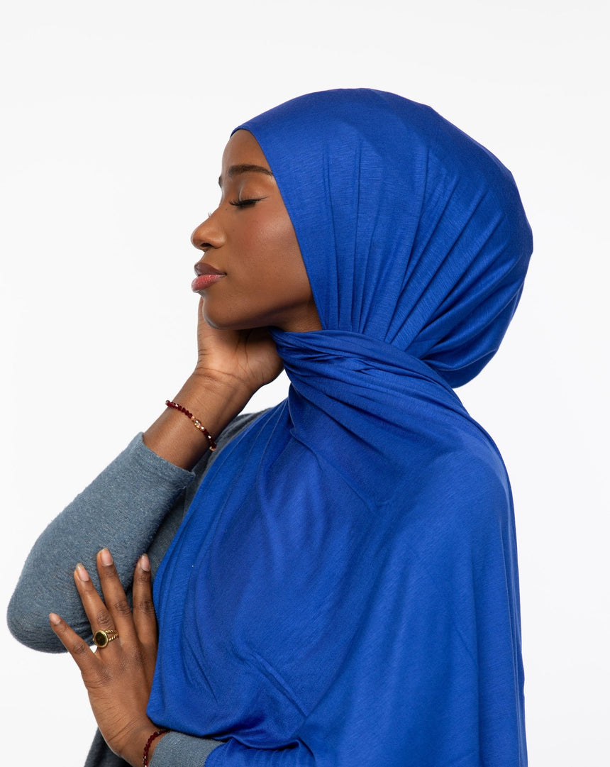 'Jersey ' Maxi Hijab - Royal Blue