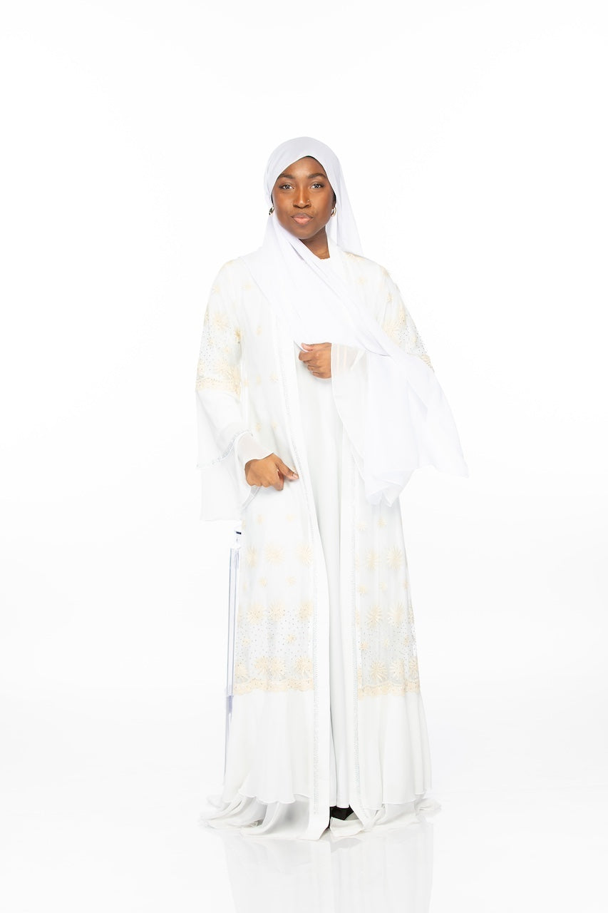 Solstice Abaya - White
