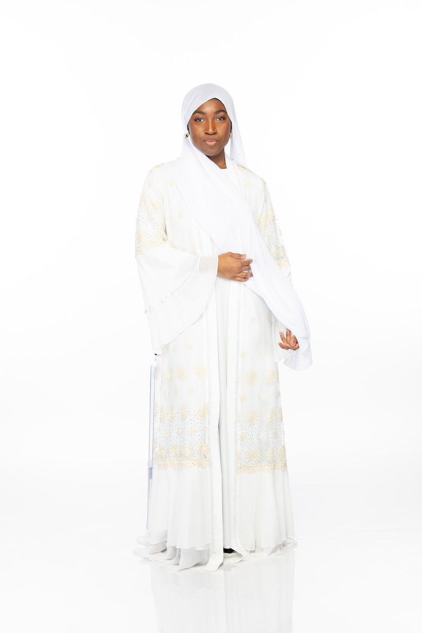 Solstice Abaya - White