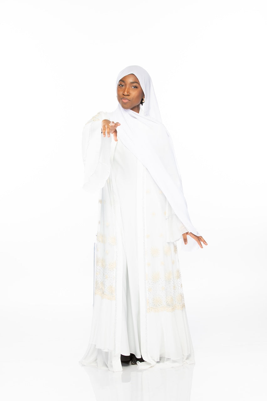 Solstice Abaya - White