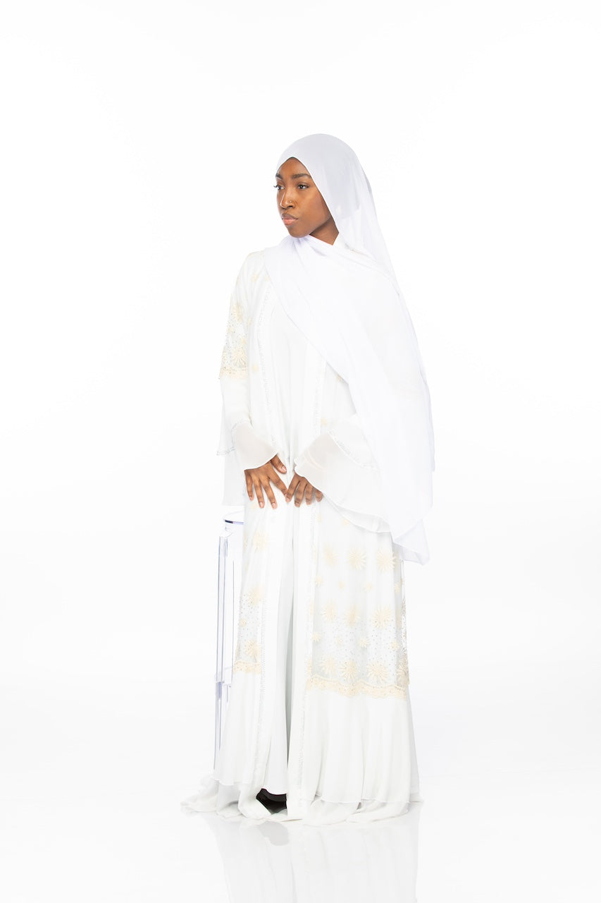 Solstice Abaya - White