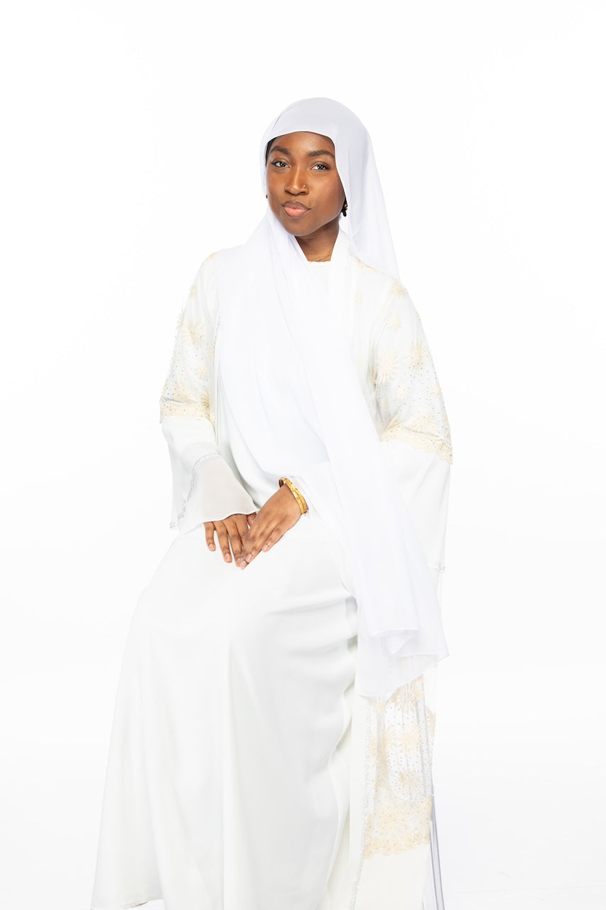 Solstice Abaya - White