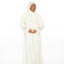 Geometric Lace Abaya - Cream