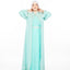 Geometric Lace Abaya - Sky Blue