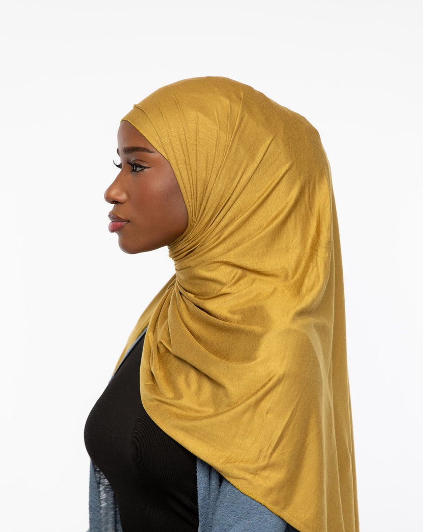 ' Jersey ' Maxi Hijab - Gold