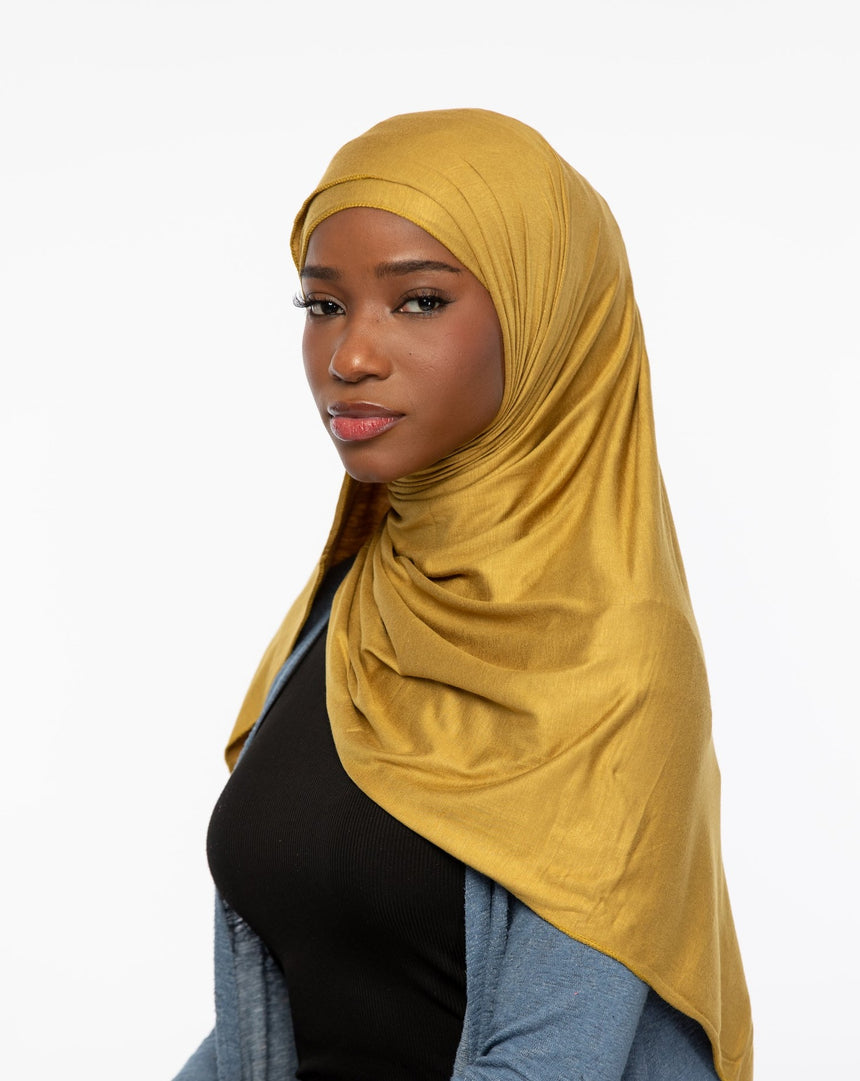 ' Jersey ' Maxi Hijab - Gold