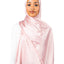 Premium Satin Hijab - Pink Bouquet