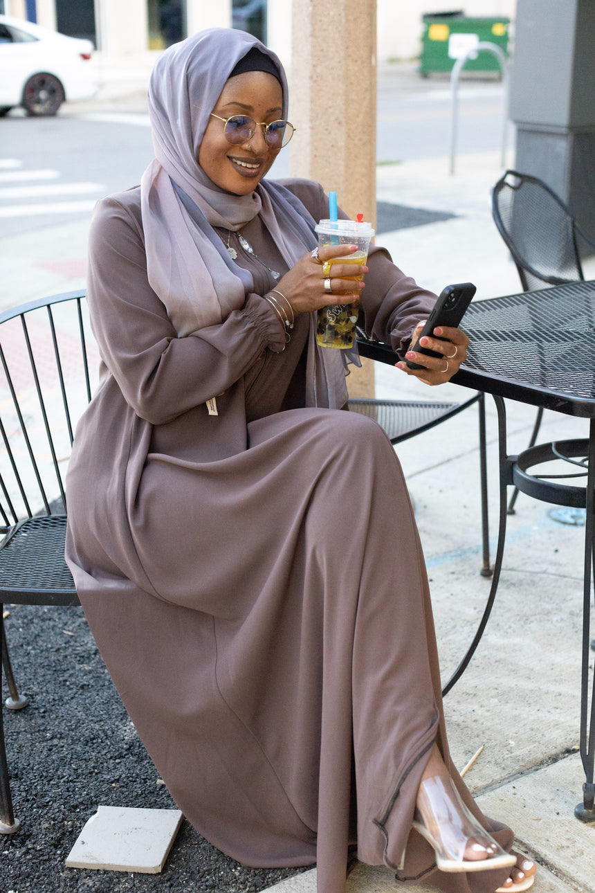 SIMPLY Abaya - Nude Lavender