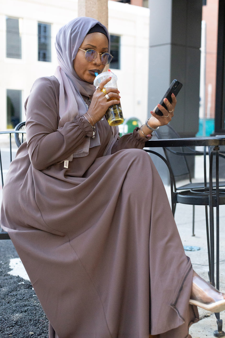 SIMPLY Abaya - Nude Lavender