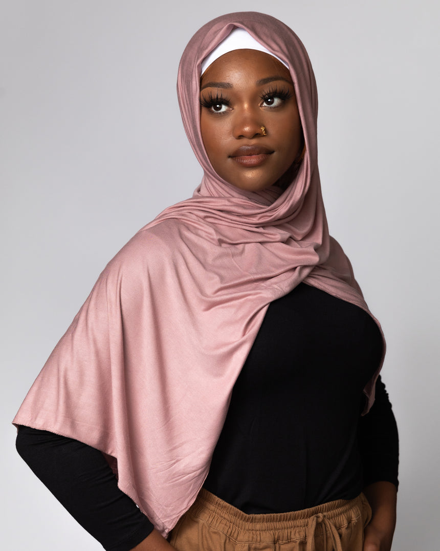 'Jersey ' Maxi Hijab - Nude Lavender