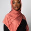 'Jersey ' Maxi Hijab - Coral Pink