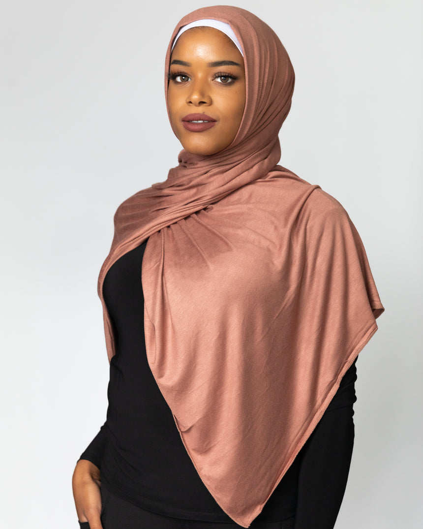 'Jersey ' Maxi Hijab - Nude Cocoa